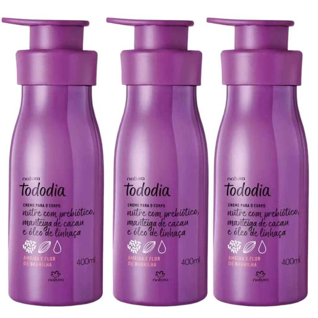 Kit 3 Creme Hidratante TodoDia Ameixa e Flor de Baunilha 400ml