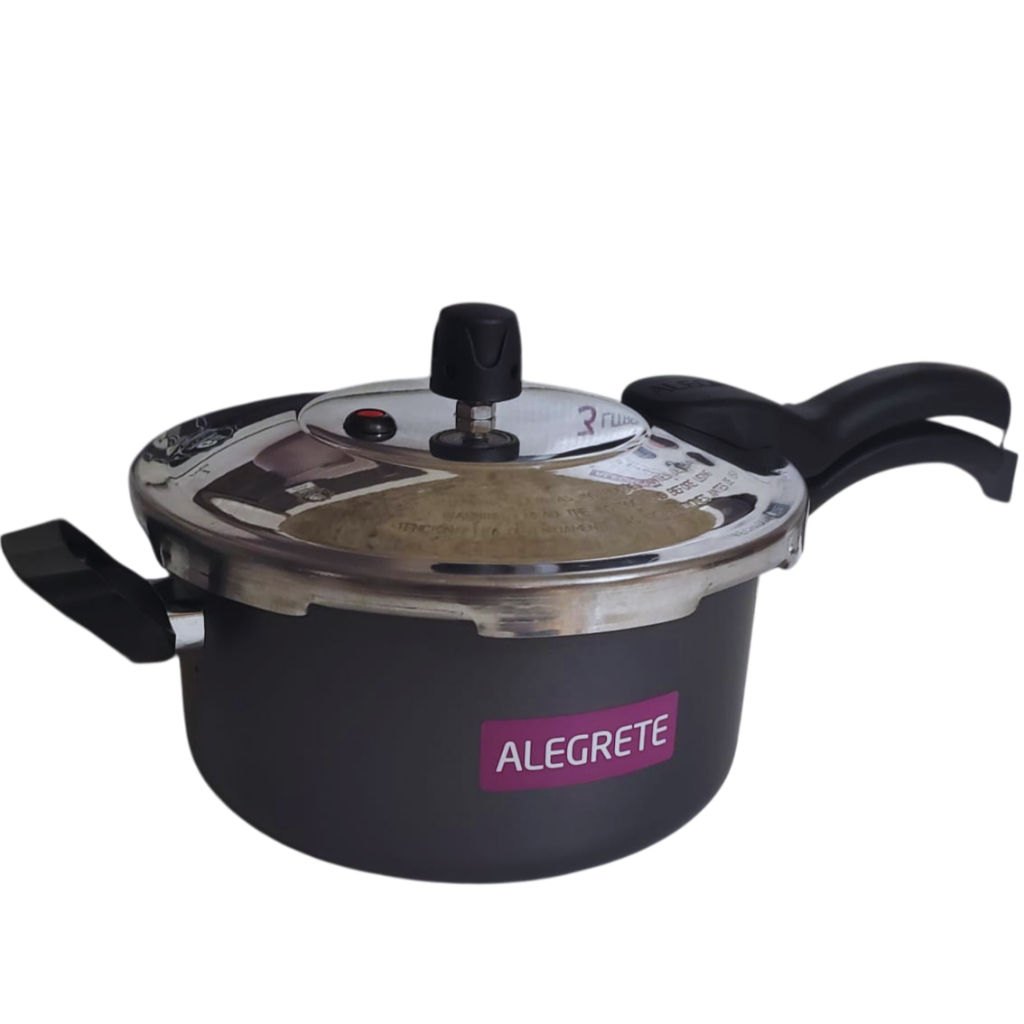 Panela Pressão 3,0l Antiaderente Alegrete Fechamento Externo Premium Cor Cinza em Oferta na Shopee