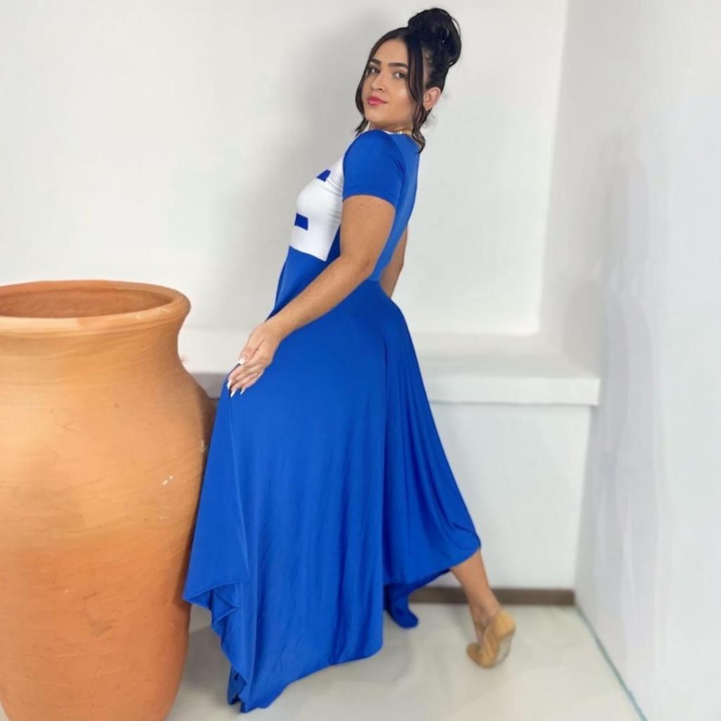 Vestido de Dança Coreografia Brasil/Israel Moda Evangélica — imagem 2 de 2