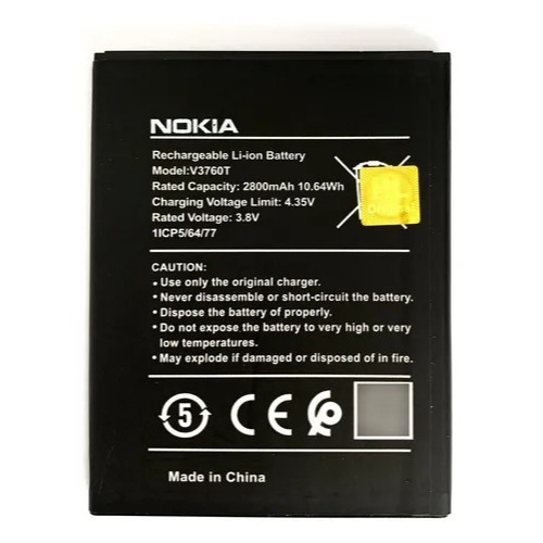 Bateria V3760t Compatível Com Smartphone Nokia C2 Ta-1263