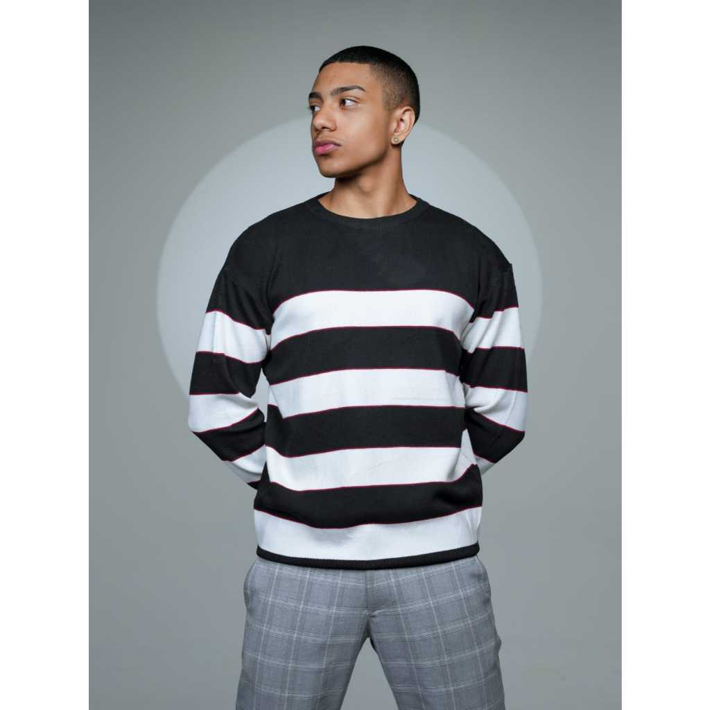 Cardigan Sueter Modal Masculino Gola Redonda Blusa de Frio Malha Premium Grossa Importado