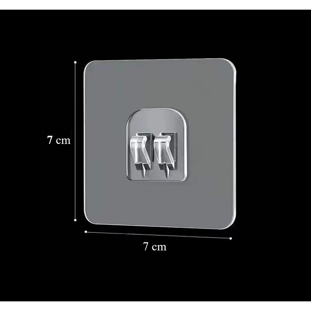 Gancho Auto-Adesivo Para Preteleita de Encaixe Transparente 7X7 cm em Oferta na Shopee
