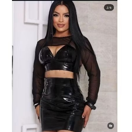Saia Cropped Alcinha Moda Modinha Feminina Blogueira Tendência Inverno Tule Transparente Balada