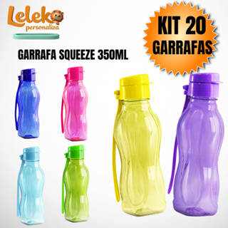 Kit com 20 Garrafas Squeeze 350 ML de Água, Academia, Esportes + Diversas Cores em Oferta na Shopee