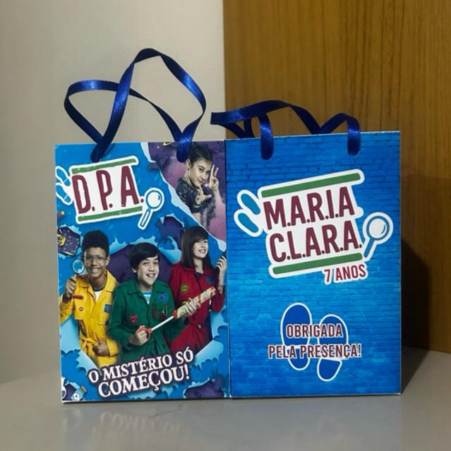 Sacolinha Surpresa Personalizada DPA - Detetives do Predio Azul Festa | Lembrancinha Aniversário