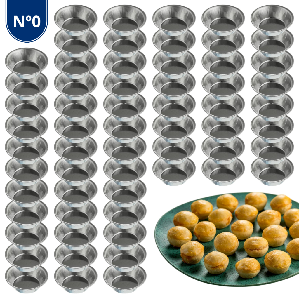 Kit Forma Empada Tamanho N°0 Mini Empadinha Forminha Doce Salgado Festa em Oferta na Shopee