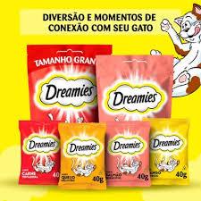 Kit com 22 unidades Petisco Dreamies para Gatos Adultos 40g