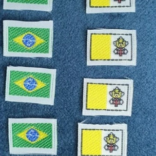 Kit 50 Bandeirinha para Manto Brasil e Vaticano Para Manto de Amigurumi de Cetim - Envio Já em Oferta na Shopee