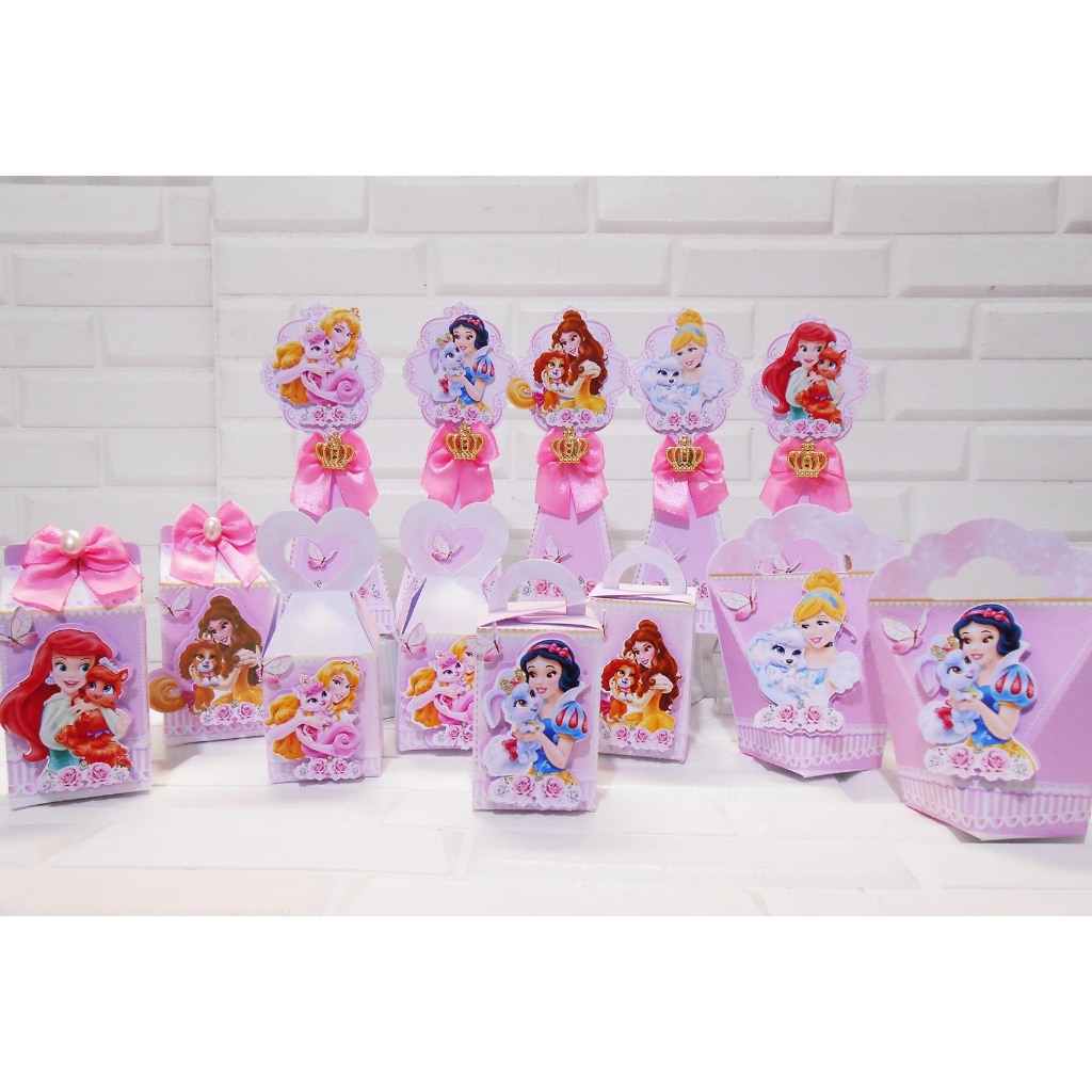 Caixinhas Personalizadas Princesas da Disney-kit festa-PEGUE E MONTE-Papelaria-Aniversário-Lembrancinhas