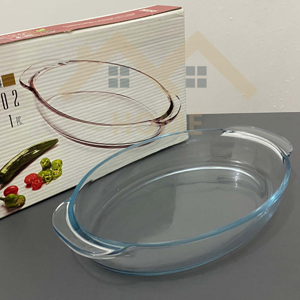Assadeira 1 Litro 28x16cm Travessa Forma Oval Em Vidro Resistente