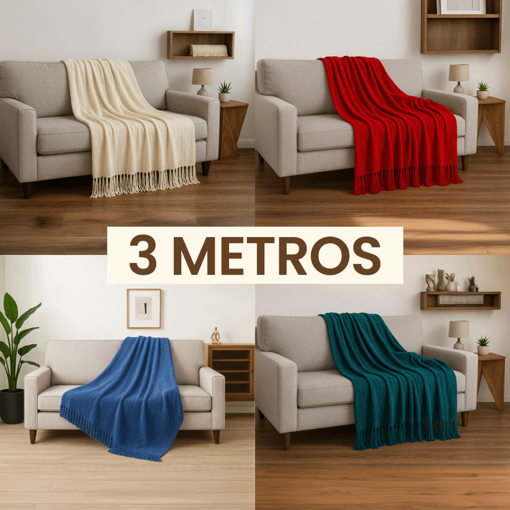 Manta 3M para Sofá King Gigante 100% Algodão 3,00 x 1,80 Protetor Decoração em Oferta na Shopee