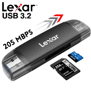 Leitor Adaptador de Cartão de Memória Lexar 2 em 1 USB 3.2 / Tipo C Interface dupla TF / SD Original em Oferta na Shopee