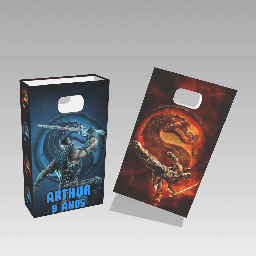 Lembrancinha sacolinha personalizada boca de palhaço mortal kombat em Oferta na Shopee