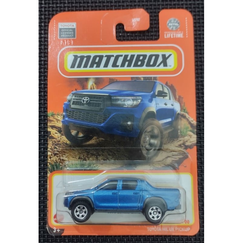 Matchbox Toyota Hilux Pickup Azul Cabine dupla