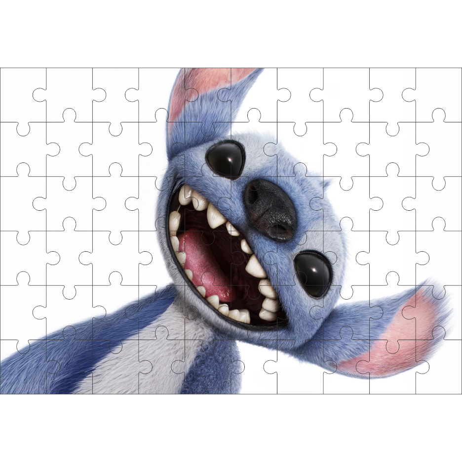 Quebra-Cabeça 60 Peças Stitch 20x29cm Novos Modelos Stitch Filme