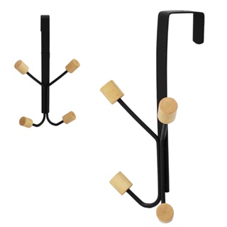 CABIDE GANCHO DE METAL PARA PORTA BLACK DE MADEIRA em Oferta na Shopee
