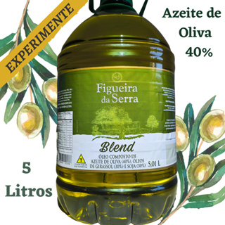 Azeite de Oliva 5 Litros Blend Nacional 40% Azeite de Oliva Custo Benefício Excelente em Oferta na Shopee