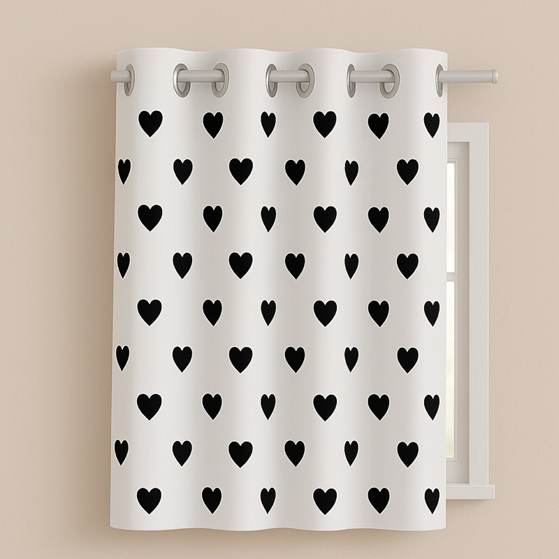 Cortina de vitro Banheiro Cozinha Quarto Sala Janela Pequena 80x80 Estampada