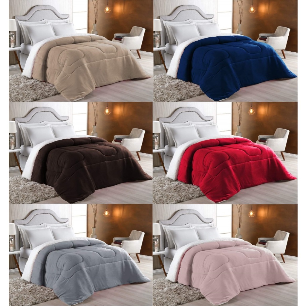 Coberdrom Sherpa Queen Gigante Lã de Ovelha Manta Quentes