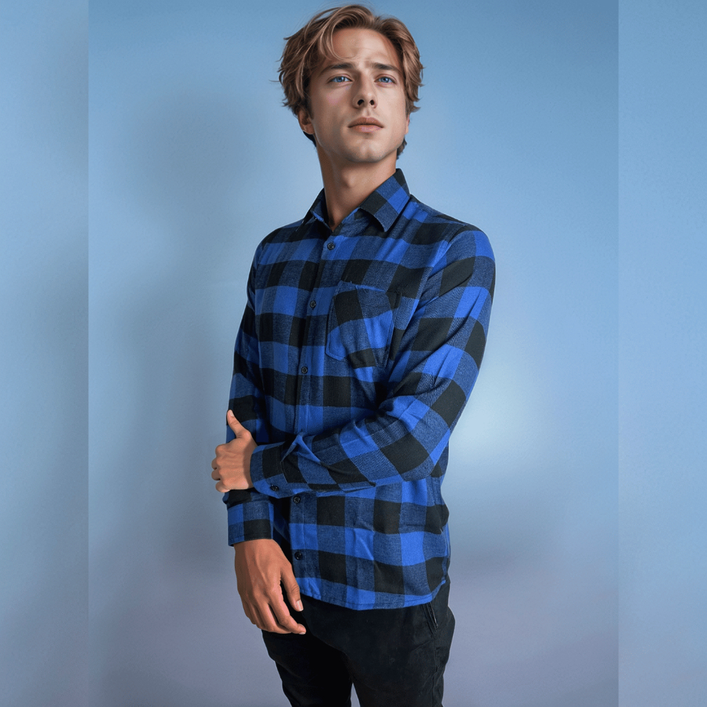 Camisa Xadrez Flanela Masculina Country Casual Camisa Masculina Xadrez Manga Longa Look Moderna