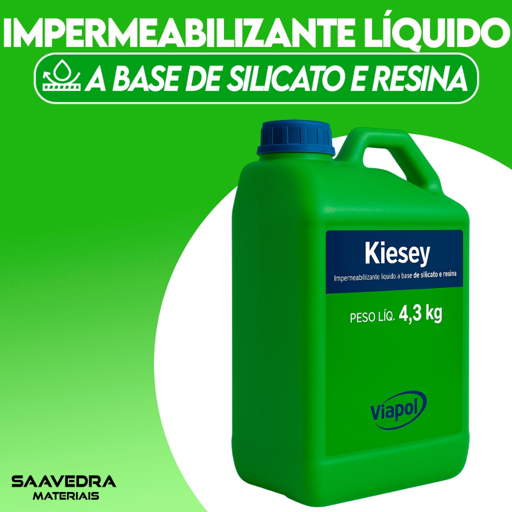 Kiesey Viapol Impermeabilizante Bloqueador Umidade Cristal 4,3Kg