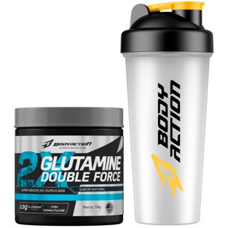 Glutamina Super Absorção 150g + Coqueteleira Academia Bodyaction em Oferta na Shopee