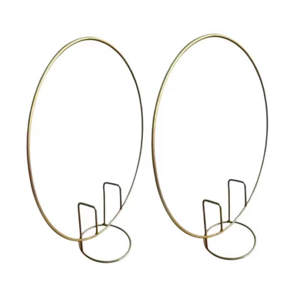 Kit 2 Mini Arco de Mesa Redondo Em Ferro Dourado para Decoração de Festas e Pegue E Monte