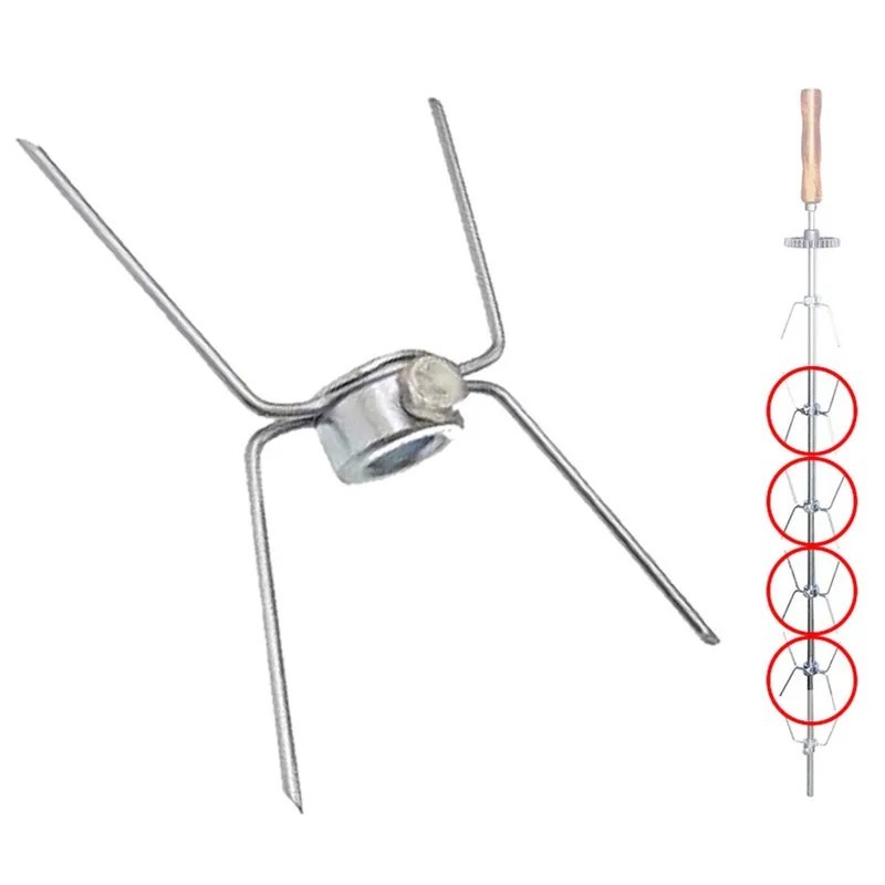 Garfo Duplo Trava Frango Para Espetos de Frangueiras Assadores Churrasqueiras Rotativas
