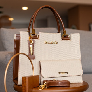 Bolsa Feminina Elegante Lançamento + Carteira Soft + Alça Dupla Transversal Ajustável e Removível em Oferta na Shopee