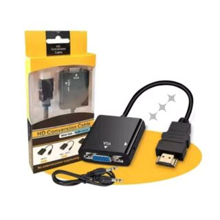 Cabo Conversor Adaptador Hdmi Para Vga Com Saída P2 Áudio em Oferta na Shopee