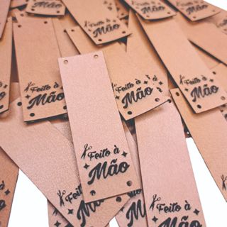 Etiqueta De Borda Bandeirinha 6x2 Cm Couro Sintético 50un em Oferta na Shopee