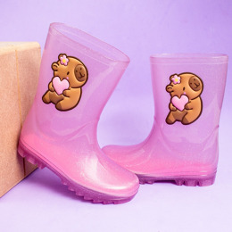 Galocha Infantil Capivara Menina Bota Feminina Ultraleve Colorida e Confortável