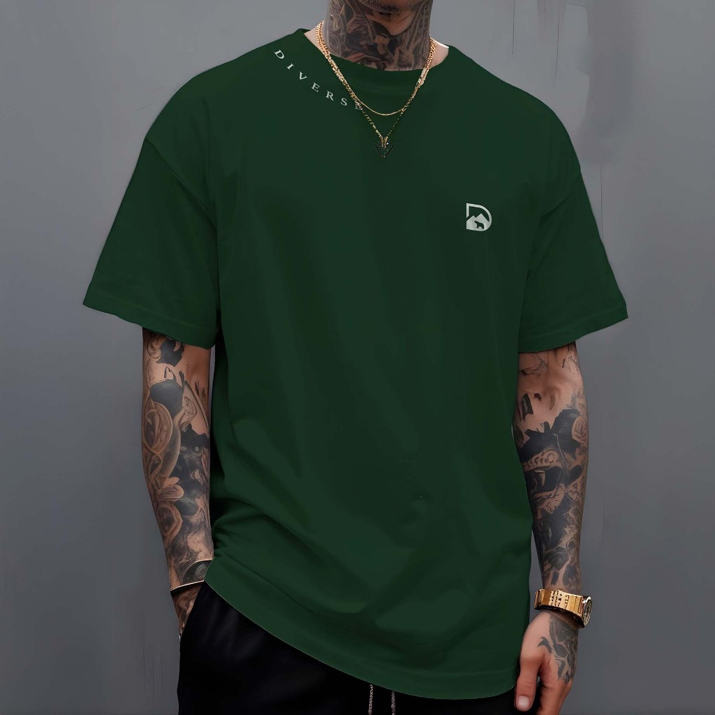 Camiseta T-Shirt Masculina Diverse Gola Camiseta Manfinity 100% Algodão Plus Size