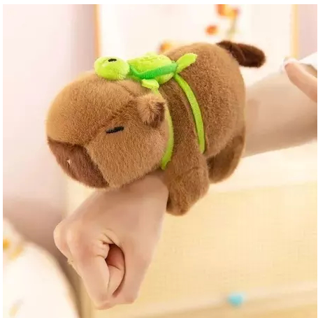 Brinquedo Infantil Pelúcia Capivara Tapa Pulseira Com Musica Capybara Pelúcia Kawaii Plush Abanar O Rabo, Fanwix