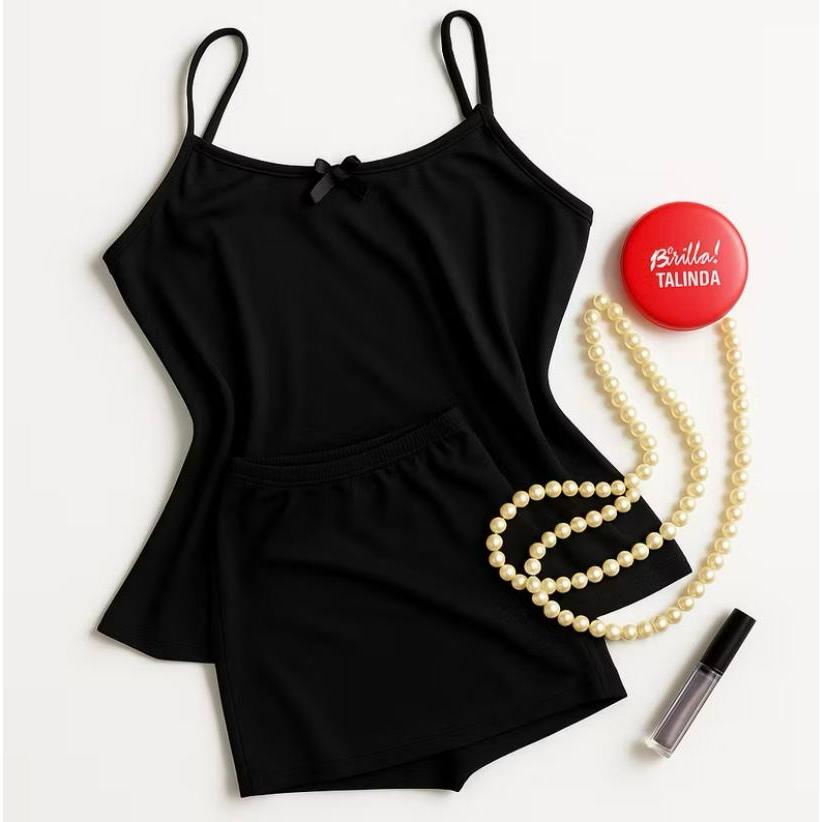 Pijama PRETO Baby Doll Romantic (Somente nas Cores Pretas)