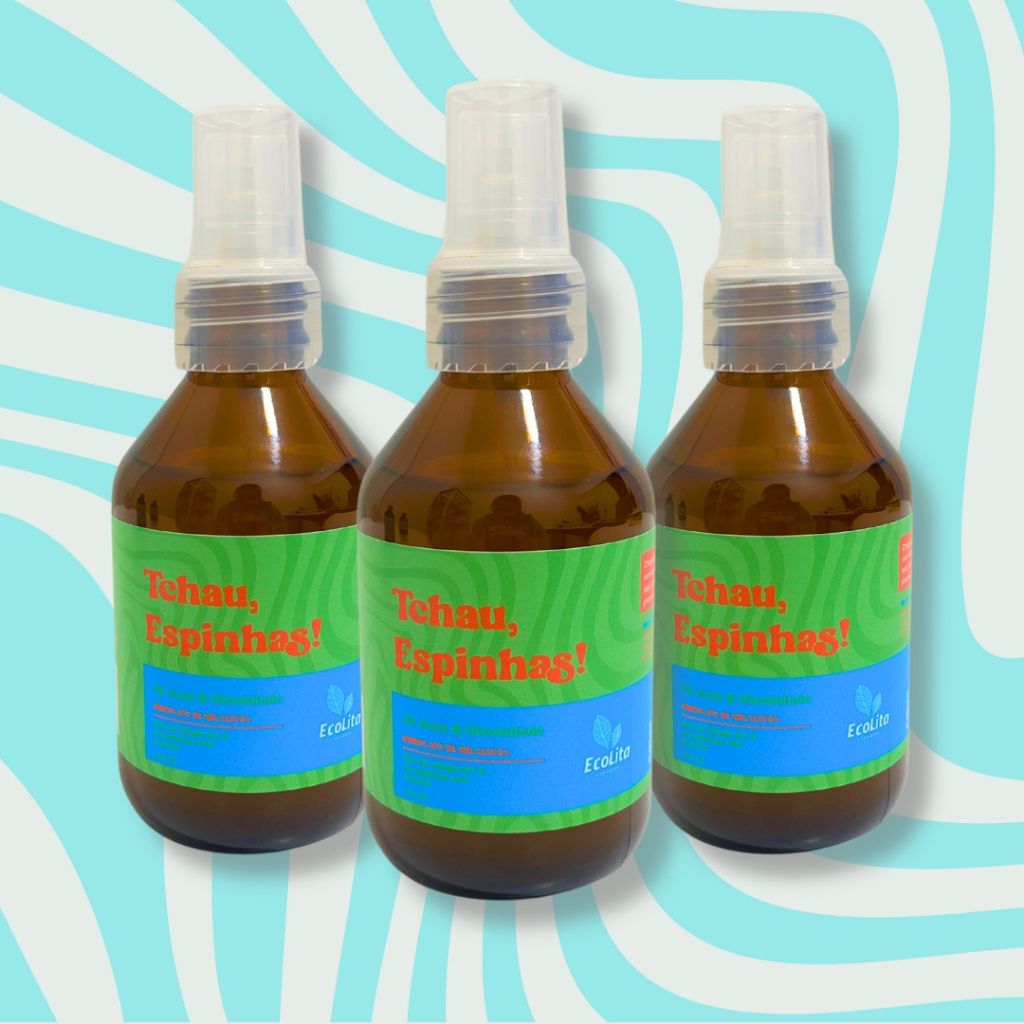 Kit 3 Tchau, Espinhas! | Hidrolato De Melaleuca | Cicatriza