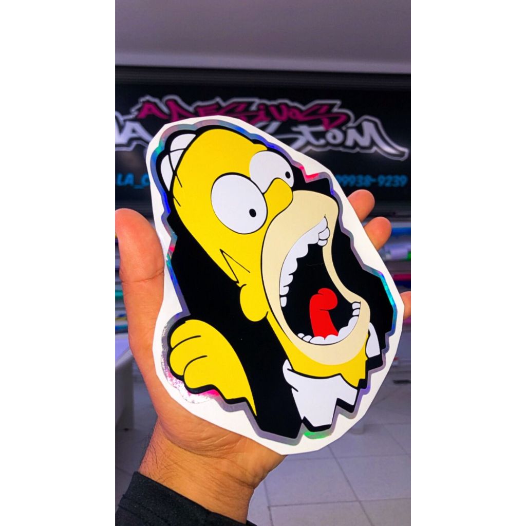 Adesivo hommer simpsons para carro caminhão bau moto