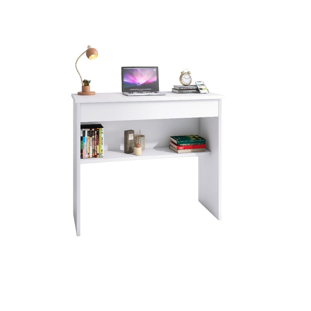 Mesa Penteadeira C/1 Gaveta S/Rodinhas Preto/Branco
