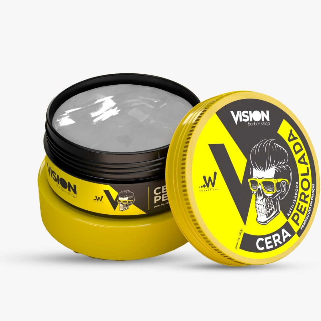 Kit 24 Cera Pomada Modeladora Vision Barber Shop 130g — imagem 2 de 2