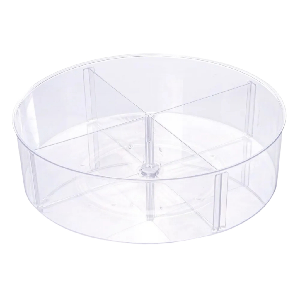 Organizador Giratório Multiuso Grande 30cm Com Divisórias Plasútil em Oferta na Shopee