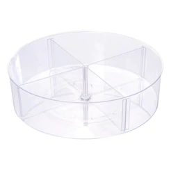 Organizador Giratório Multiuso Grande 30cm Com Divisórias Plasútil