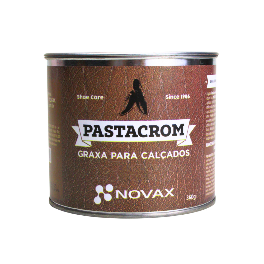 Graxa Para Sapato Profissional Premium Pastacrom Novax 360gr