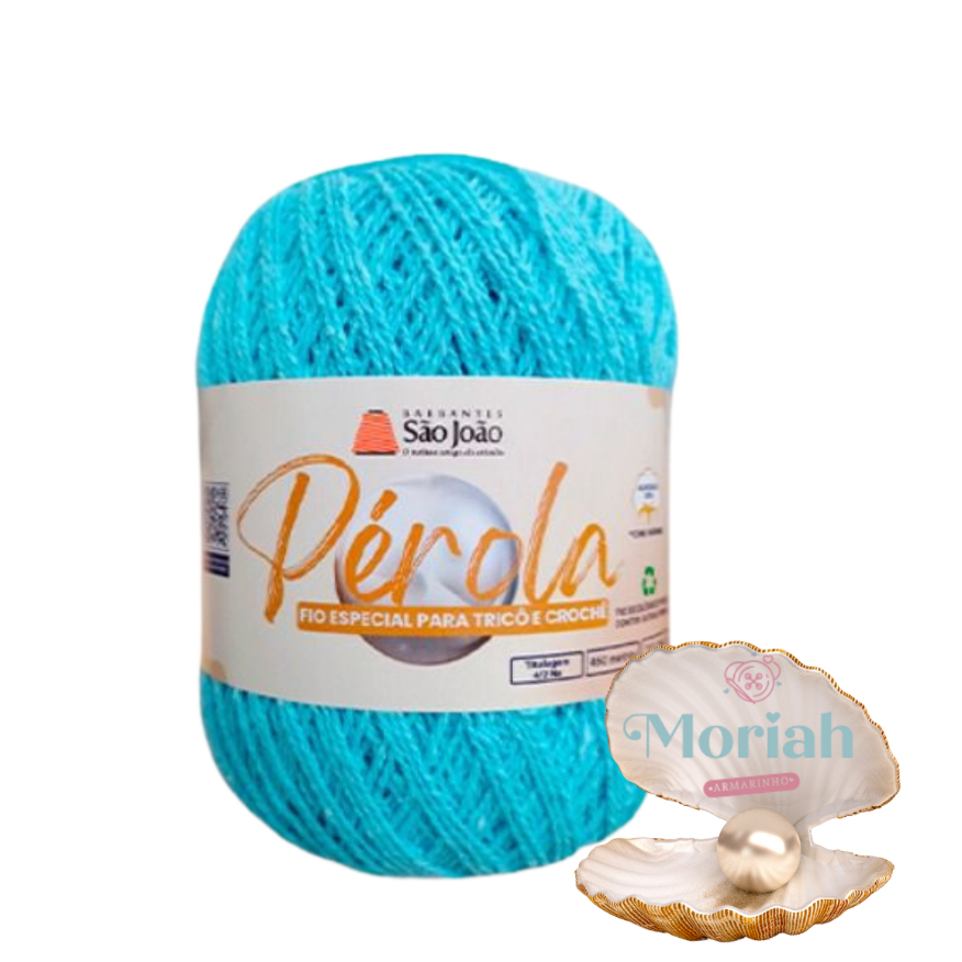 Linha para crochê Pérola  - 125g/460m - São João - Para Artesanatos, crochês e vestuário em Oferta na Shopee