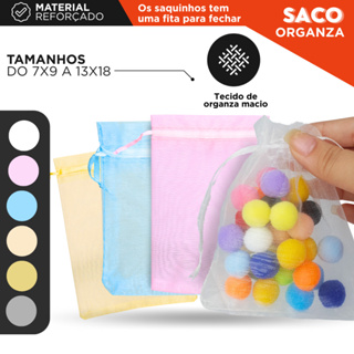 Kit Saquinho Organza Colorido com Fita Cetim Lembrancinha Casamento Festa Aniversário Batizado Joias em Oferta na Shopee