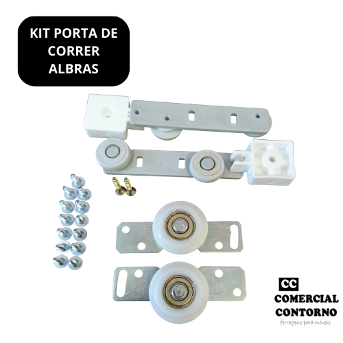 Kit Porta de Correr para Guarda-Roupa – Sistema Completo para Portas Deslizantes com Parafusos