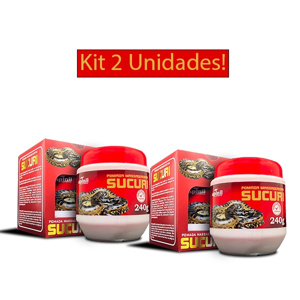 KIT 2 Unidades Pomada Massageadora SUCURI 240g APINIL