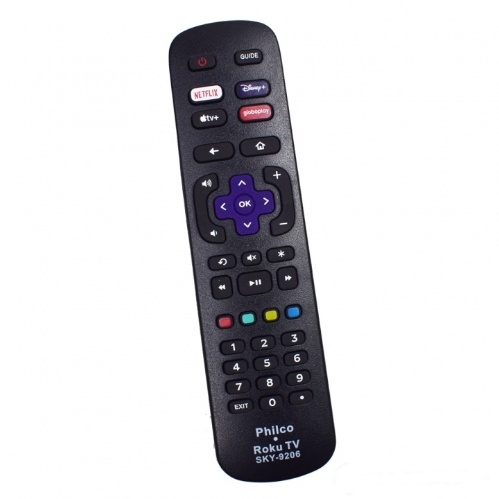 Controle Remoto TV Roku c/ NetFlix, Apple, Globo, Disney - Controle Paralelo Idê