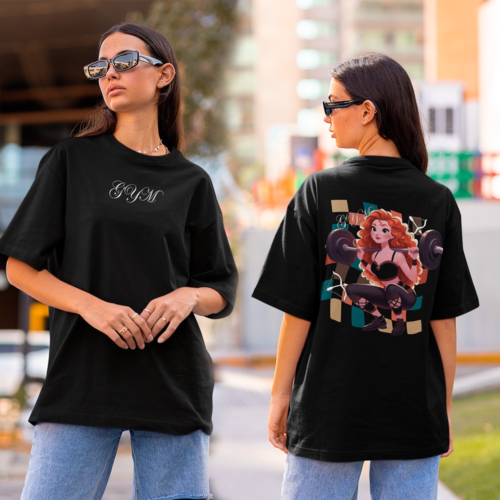 Blusa Academia Feminina Fitness Princesas Merida Girl Camisa GYM Cross Algodão Premium  Envio Rapido