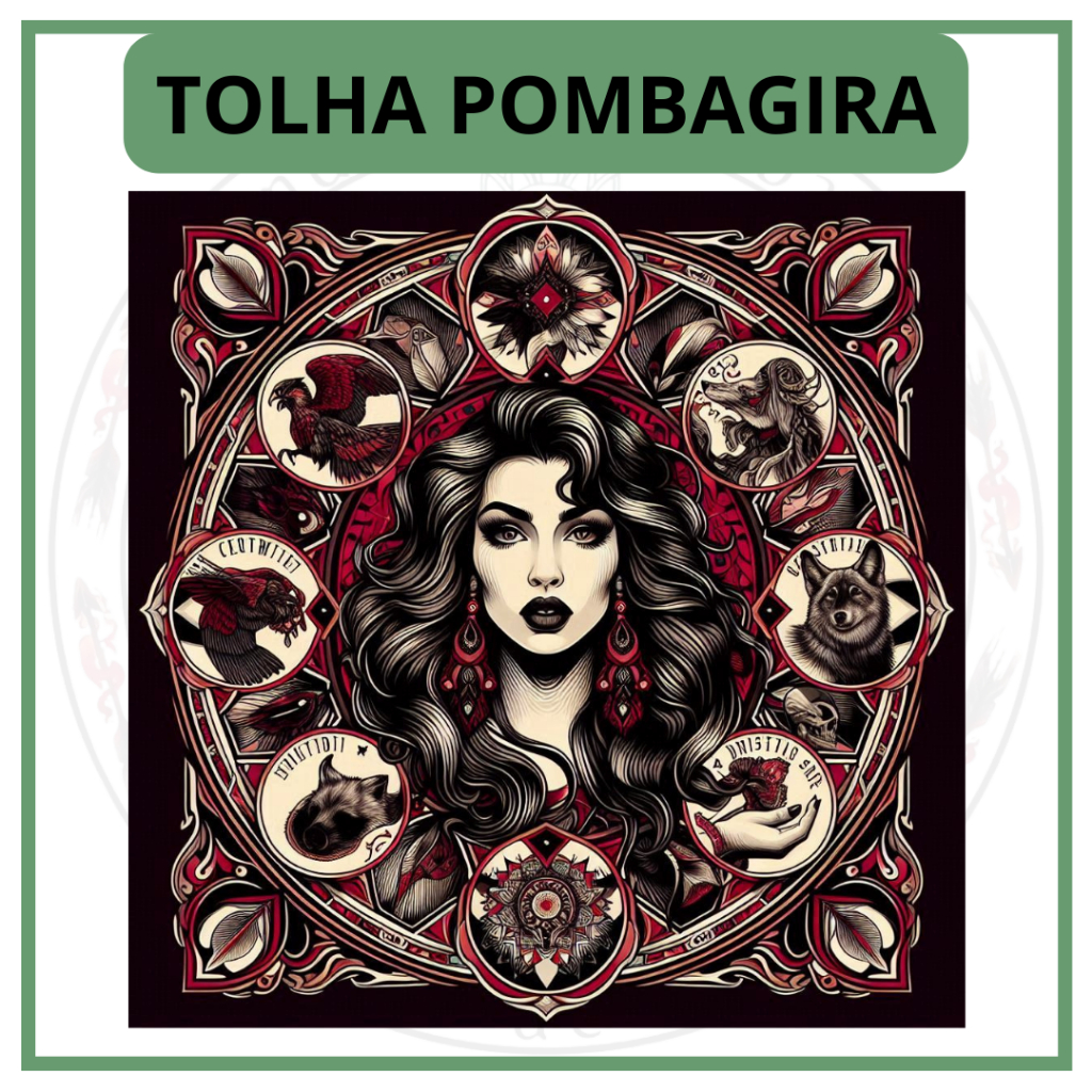 Toalha para Jogo de Tarot 0,70x0,70cm Pombagira