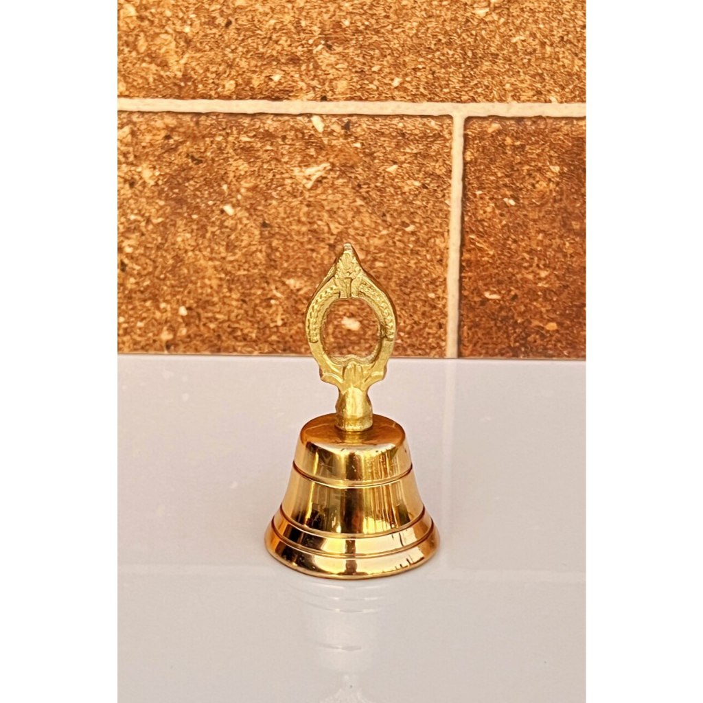 Sineta de mão em liga de bronze P (8 Cm ) em Oferta na Shopee